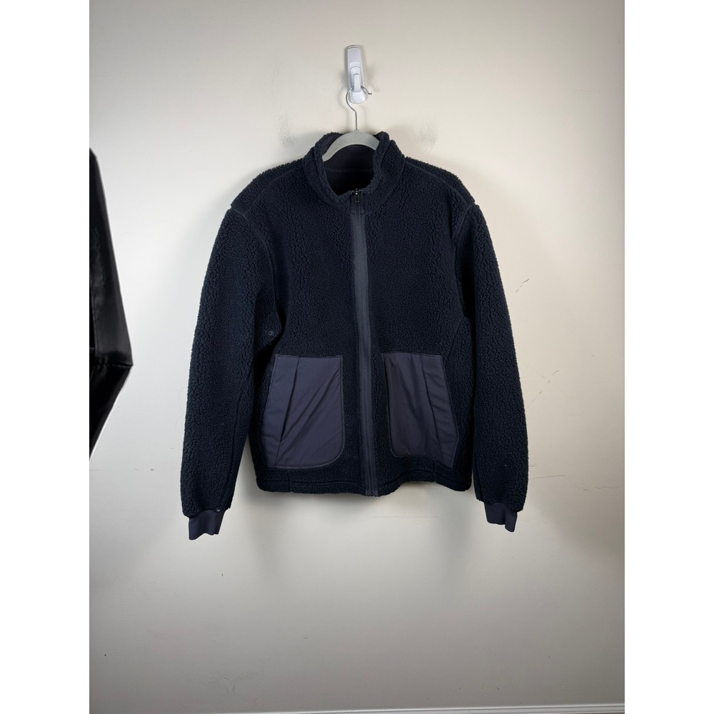 Lululemon High Pile Fleece Full-Zip Jacket Mens XL Black LM3FANS